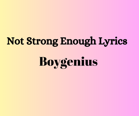 Not Strong Enough Lyrics